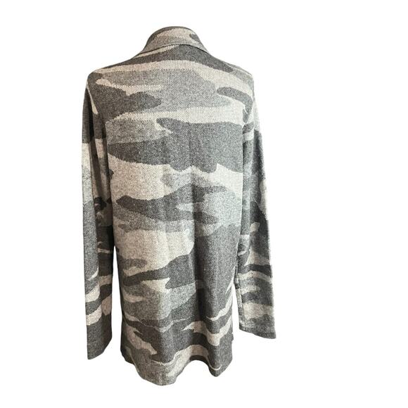 Splendid Collection Wool Cashmere Blend Gray Camo Double Breast Sweater Sz XS - Picture 3 of 5